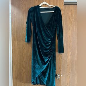 Azazie Emerald Green Velvet dress
